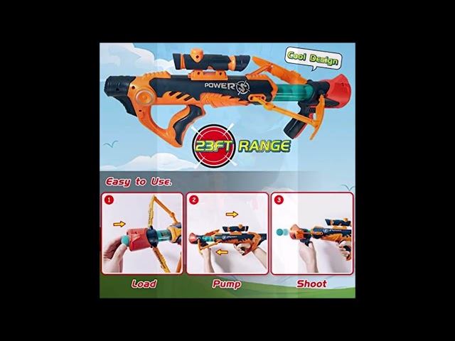 Vídeo relacionado con SZJYMY 2 pcs Pistola de Juguete Bala Suave, Balas de Espuma Suave de Juguete fría con Juegos de Disparos de Espuma de Juguete Que expulsa con caparazón Modelo Educativo