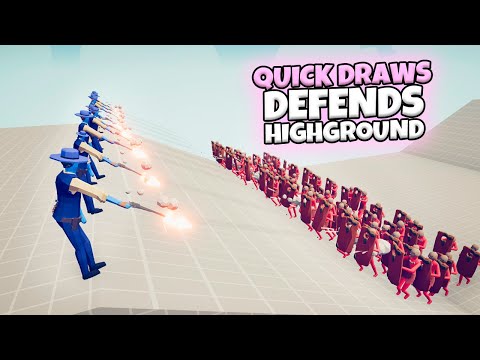 QUICK DRAWS DEFENDS HIGHGROUND VS EVERY FACTION | TABS GAMEPLAY