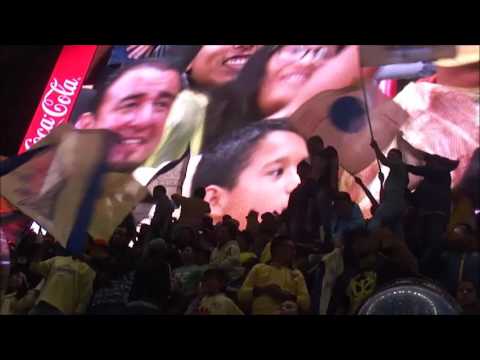 "América 0-3 Tigres [Jornada 3, Apertura 2016]. Cantitos de la hinchada azulcrema" Barra: La Monumental • Club: América • País: México