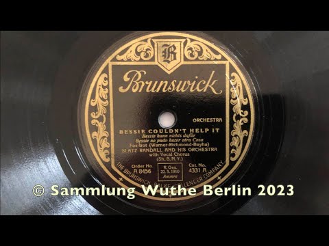 USA DANCEBAND: Bessie Couldn't Help It - SLATZ RANDALL - JOE ROBERTS - Minnepolis 1929