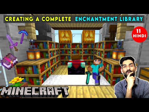 BUILDING AN ENCHANTING ROOM IN MINECRAFT - MINECRAFT SURVIVAL GAMEPLAY IN HINDI #11
