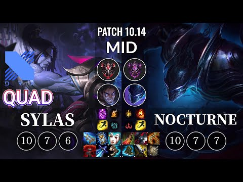 DRX Quad Sylas vs Nocturne Mid - KR Patch 10.14
