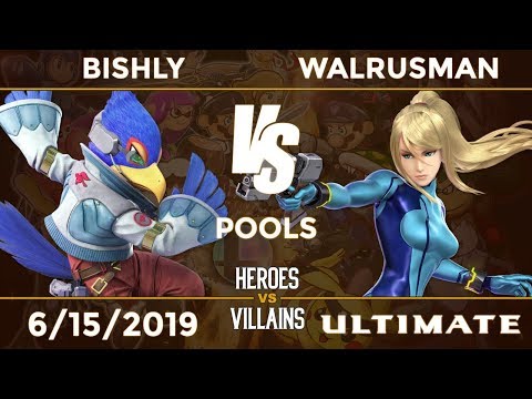 Heroes vs Villains: Pools - KMS|Bishly (Falco, Ken) vs walrusman (Zero Suit Samus)