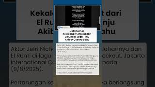 TKO 38 Detik, Jefri Nichol Akhrinya Terima Kekalahan dari El Rumi di Laga Tinju Akibat Cedera Bahu