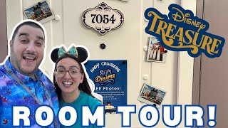Disney Treasure Stateroom Tour After 7 Nights | Real Cruise Organization for 3 Adults