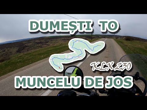High hills & scenic views - Dumești to Muncelu de Jos on Kawasaki KLX 230
