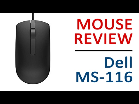 Dell ms116 1000dpi usb wired optical mouse, led tracking, sc...