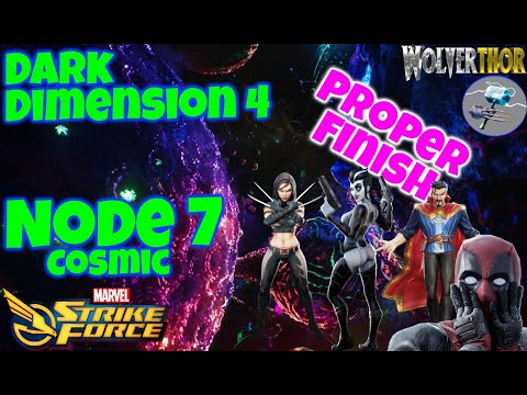 How to Finish Node 7 EASILY! Dark Dimension 4 - Marvel Strike Force