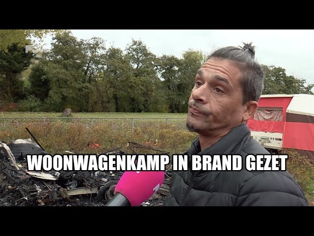 Woonwagenkamp in brand gezet