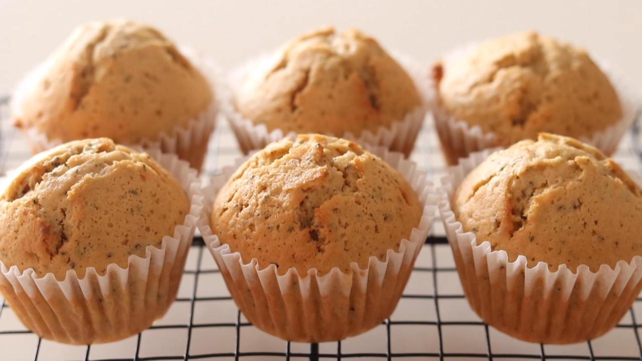 【バター不使用！】混ぜて焼くだけ♪簡単紅茶マフィンの作り方／Earl Grey muffine recipe