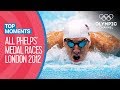 ALL Michael Phelps Olympic Medal Races From London 2012 Top Moments