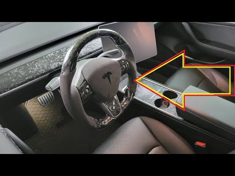 Tesla Model 3 Y How to Install Carbon Fiber Steering Wheel DIY EASY