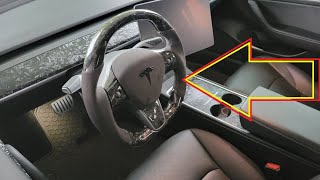 Tesla Model 3 Y  How to Install Carbon Fiber Steering Wheel DIY EASY