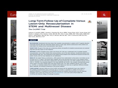 CULPRIT 5Y Trial : Long-Term Follow-Up of Complete vs Lesion-Only Revascularization in STEMI