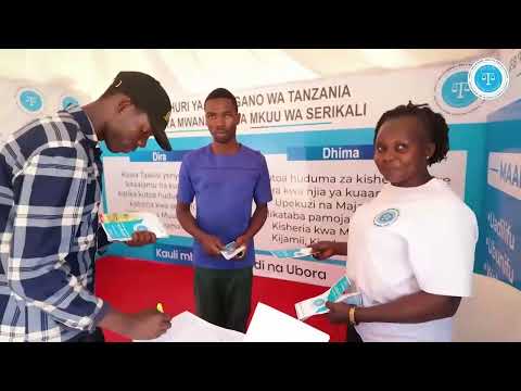 State Attorney for Kagera Region from the Office of the Attorney General, Mr. Richard Nkaina, explaining how the Office is set to provide legal advice and public legal awareness to citizens, entrepreneurs, and investors at the "Fungua Fursa" Forum in Geit