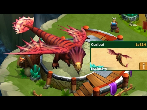 Guslout max level 124-Exclusive dragon||Dragons rise of Berk