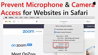 Prevent Microphone and Camera Access for Websites in Safari on Mac