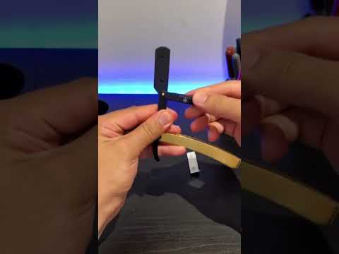How to Insert Blade in Straight Razor | Balance RX1 RAZOR Holder #shorts #asmr