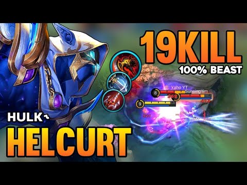 19KILL! HELCURT BEST BUILD 2021 | TOP GLOBAL HELCURT GAMEPLAY | MOBILE LEGENDS✓