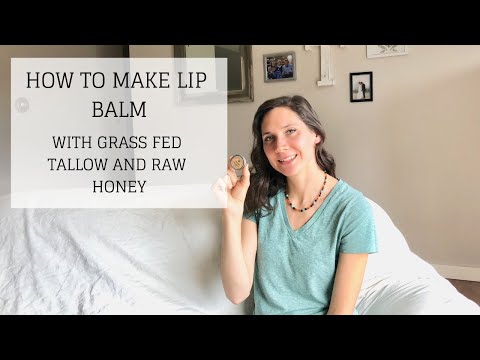 How to Make Lip Balm with Grass Fed Tallow & Raw Honey | DIY TUTORIAL | Bumblebee Apothecary Video