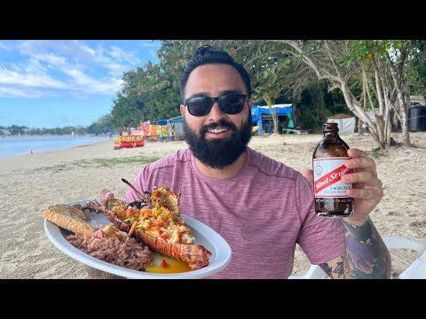 The Best Lobster in the World is in Negril, Jamaica 🇯🇲 *Jamaican Beach Food*
