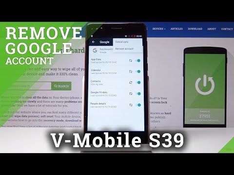 How to Add  & Remove Google Account in V-Mobile S39 - Create & Erase Google User