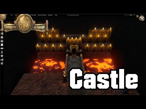 Dungeon Alchemist - Castle Fortress- TTRPG Battle Map - Time-lapse