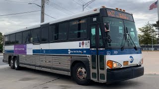 Midtown Bound 2008 MCI D4500CT 2221 SIM22 Express Bus At Eltingville Transit Center