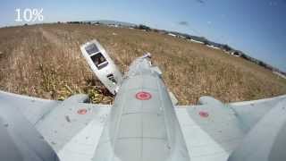 preview picture of video 'BlitzRCWorks Banana Hobby RC A10 slow motion Crash at the San Martin airport open house'