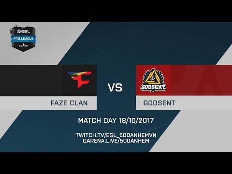FaZe Clan vs GODSENT - de_inferno - ESL Pro League Season 6 EU - Match 18/10/2017
