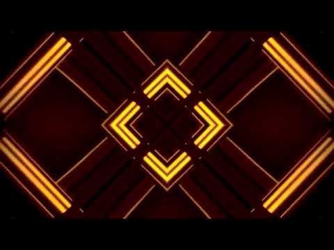 Abstract Neon Gold Motion Graphics Sci Fi Tunnel VJ motion background video, Copyright free Vj Loops