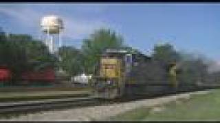 preview picture of video 'CSX Q199 Intermodal Train at Auburn, GA'