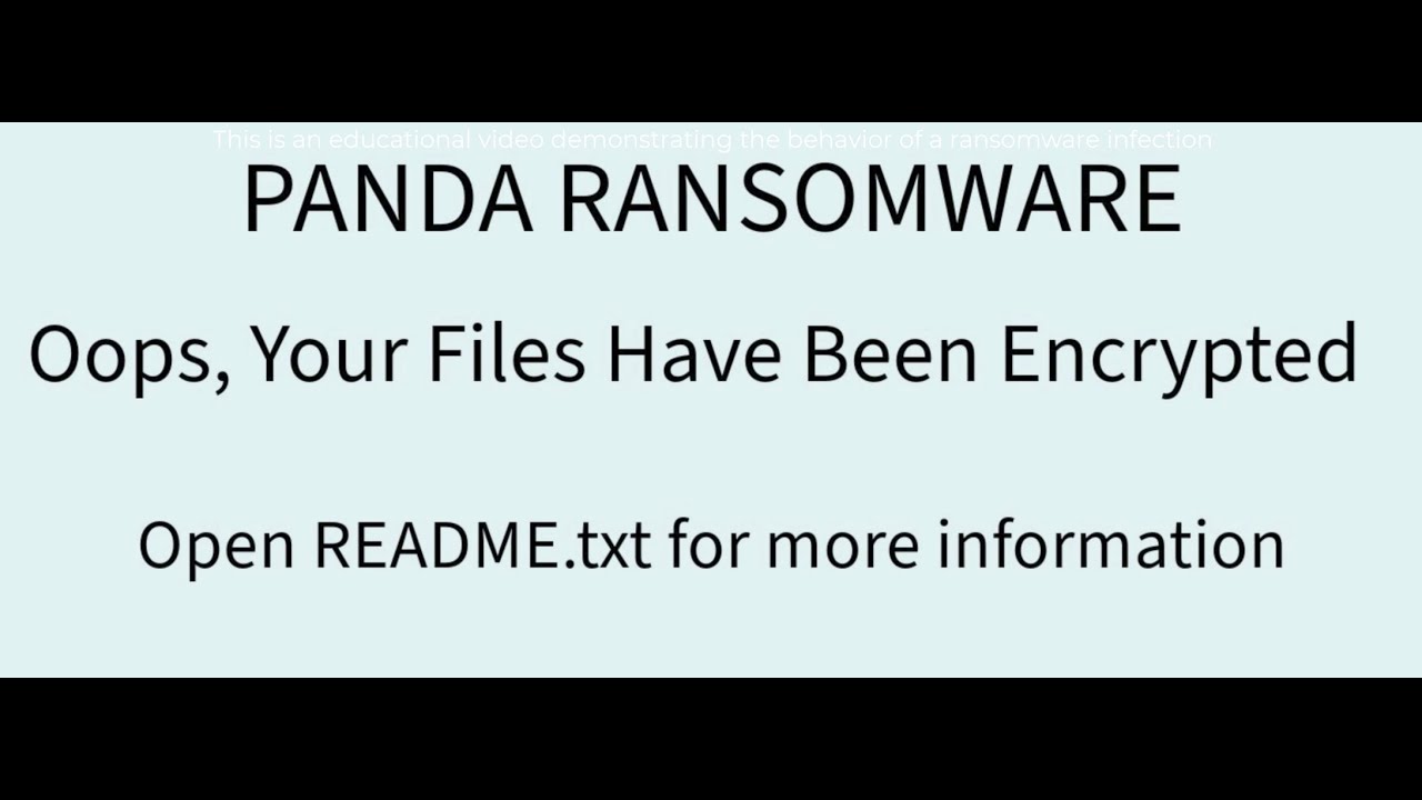 PANDA ransomware (.panda virus) - how to remove?