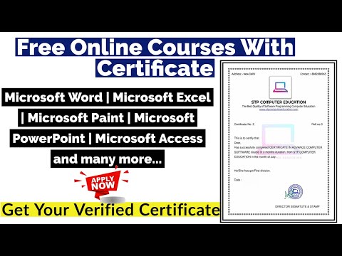 Microsoft Office Free Certification | Free Certificate | Ms Word | Ms ...