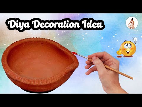 Big Diya decoration at home | Decoration of big Diya for Diwali | Quick Art Video