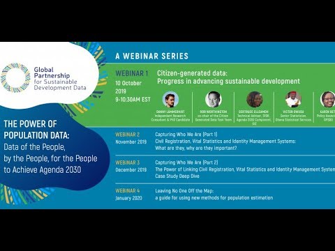 Webinar - Citizen-generated data: Progress in advancing sustainable development