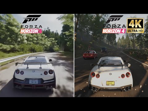 FORZA HORIZON 6 vs FORZA HORIZON 4: Side-by-Side Comparison | Graphics, Atmosphere & Engine Sounds