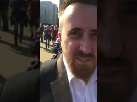 Luke Nash-Jones confronted face to face by James Goddard