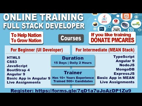 Full Stack Development Course Introduction : Angular 8/9, NodeJS, MongoDB, ExpressJS #LearnAtHome