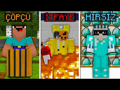 24 SAAT EN ÇOK MESLEĞİ YAPAN KAZANIR! 👷‍♂️ - Minecraft