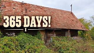 1 Year of Renovating Abandoned Wooden House in Rural Croatia
