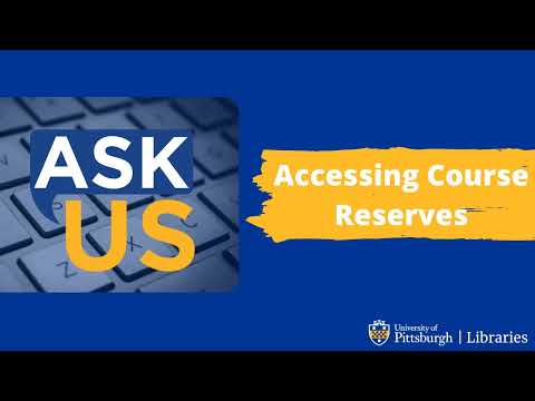 Accessing Course Reserves