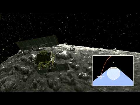 Simulation d'"atterrissage" d'Hayabusa 2