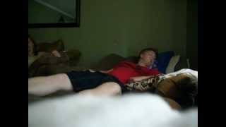 Tim Sleeping on Recliner