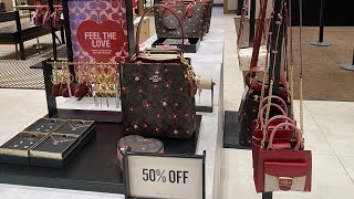 COACH OUTLET~VALENTINES COLLECTION 💝~SALE UP TO 75%OFF~BAG~WALLET~SHOES~SHOP WITH ME #janesecades