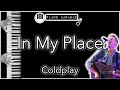 In My Place - Coldplay - Piano Karaoke Instrumental