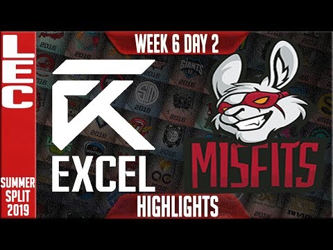 XL vs MSF Highlights | LEC Summer 2019 Week 6 Day 2 | Excel Esports vs Misfits Gaming