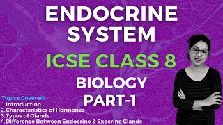Endocrine System | ICSE CLASS 8 Biology | Part - 1