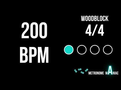 Metronome 200 BPM 4/4 - Woodblock