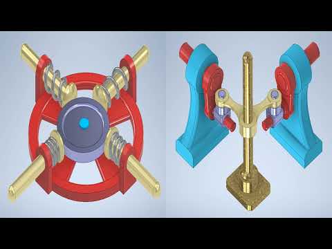 Mechanism to converting Rotational motion into linear motion - mechanisms - ميكانيزمات لحركة دورانية